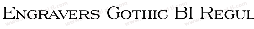 Engravers Gothic BI Regular字体转换